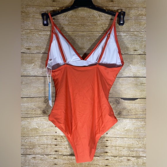 NWT Cupshe sz M Orange Bathing Swim Suit One Piece - Picture 2 of 15